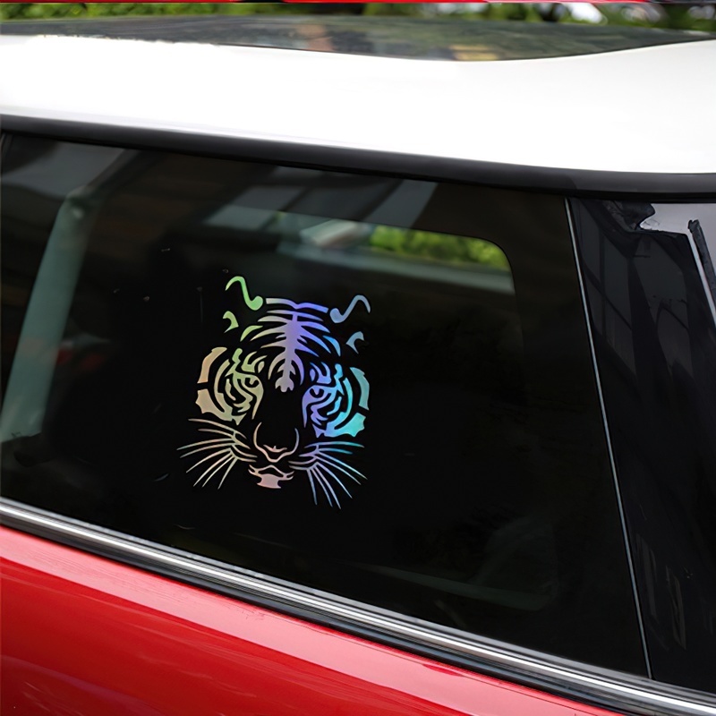 Stiker Motif Kepala Harimau Anti Air Untuk Kaca Jendela Mobil