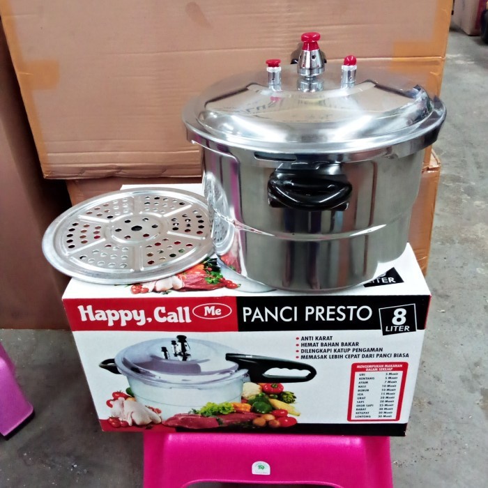 HC Panci Presto 8 Liter Pressure Cooker + Steamer