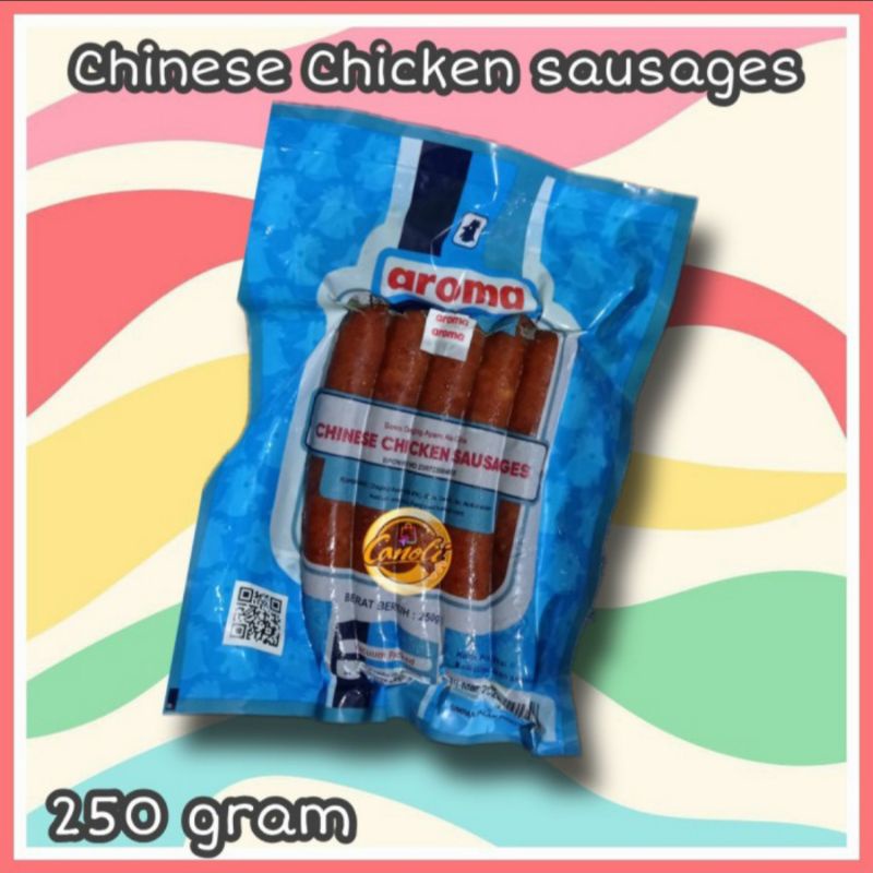

aroma chinese chicken sausage 250 gr/lapchiong ayam halal