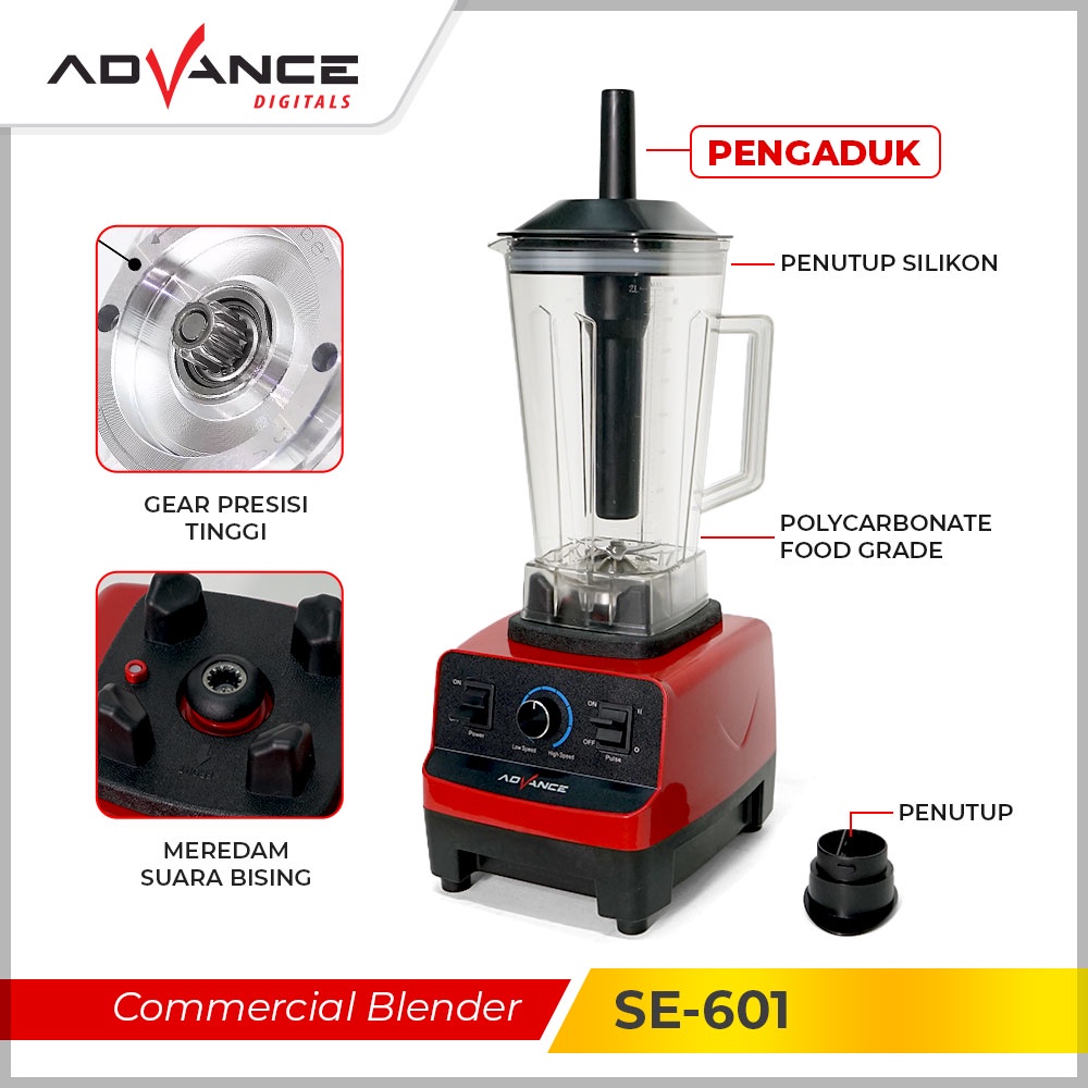 ADVANCE Grinding Blender SE-601 2L Pemecah Dinding Multifungsi Juicer Pemecah Dinding Pembuat Susu Kedelai