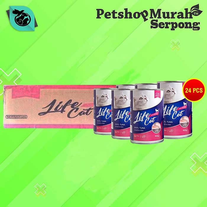 Makanan Kucing Wet Food Kaleng Life Cat Grosir Dus 24 PCS 400GR
