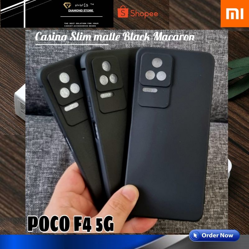 MI POCO F4 5G F4 GT PREMIUM SOFT CASE  CAMERA PROTECTION CASING SLIM MATTE BLACK MACARON