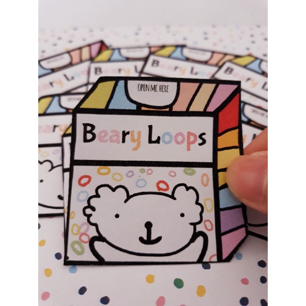 

Warm Hugs-Beary loops-matte vinyl waterproof stickers