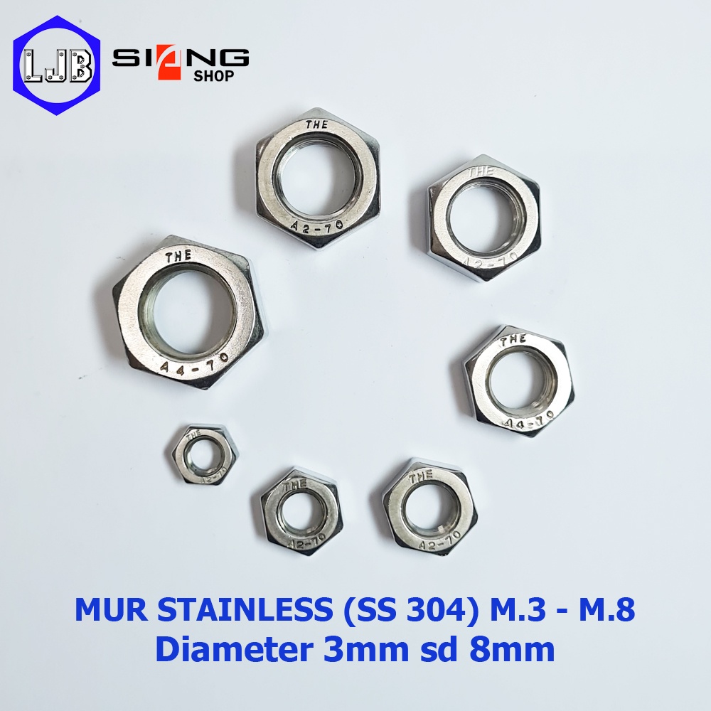 Mur Stainless 304 M3 sd M8 THE A2-70