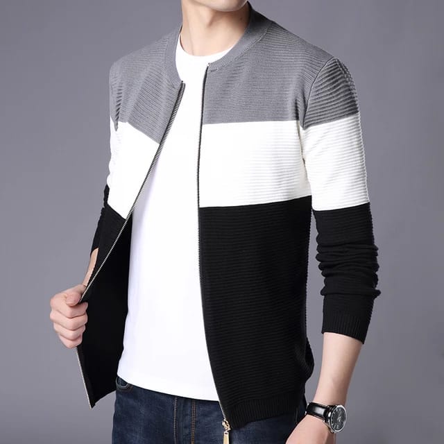 sweater rajut jaket resleting 3 warna/rajut pria/sweter pria