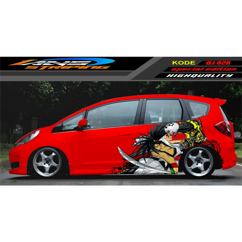 VARIASI STICKER MOBIL HONDA JAZZ, SIGRA, YARIS, SWIFT / DECAL MOBIL / DECAL STICKER MOBIL ANIMASI