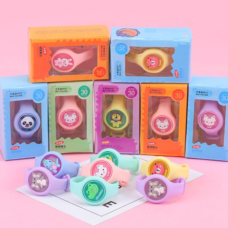 Gelang Anti Nyamuk Anal-Anak + LED Gelang lucu Gelang jam tangan (Packaging Dus)/C213