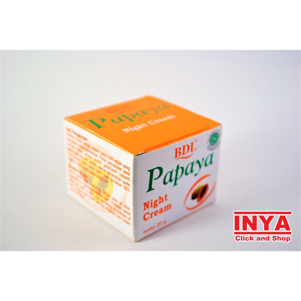 Krim Muka Malam BDL PAPAYA NIGHT CREAM with Vitamin E 20gr