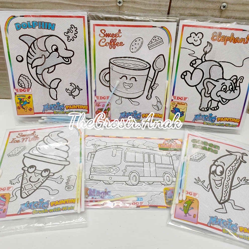 MURAH!!! MAGIC PAINTING BRUSH WITH WATER 2IN1 LUKISAN CAT AIR