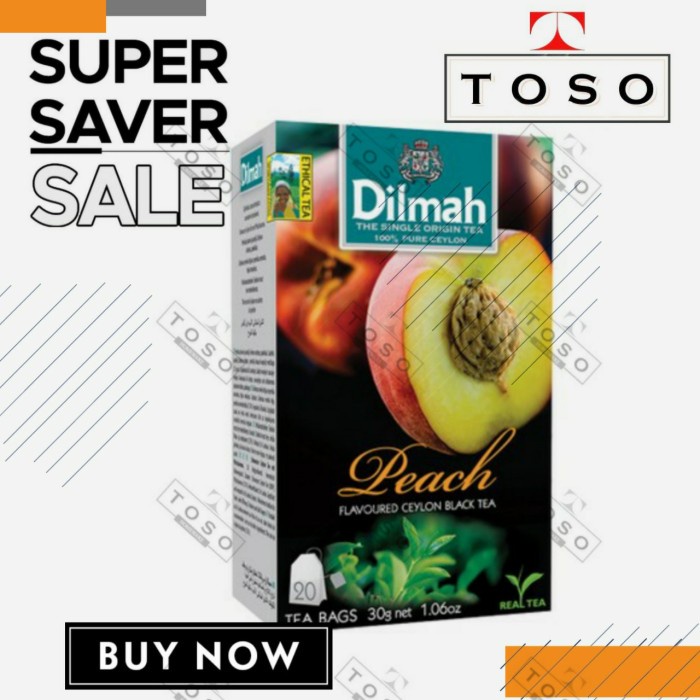 

(BISA COD) TEH DILMAH PEACH NO ENVELOPE 20 SACHET DILMAH TEA TAG TBAG TEH CELUP