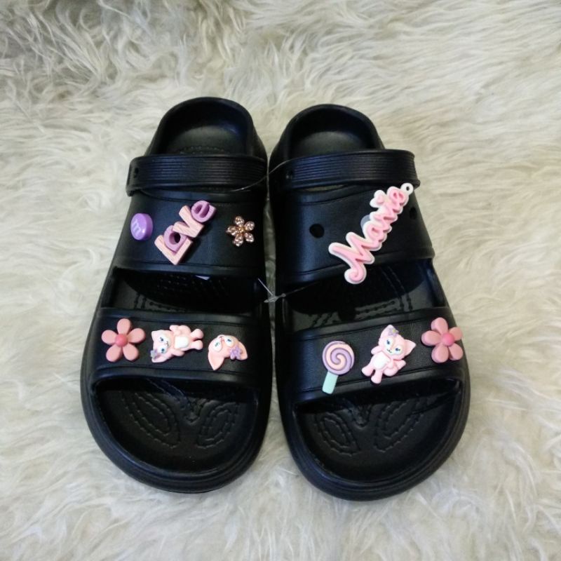 Fuji Sandal Strap 2 Black Hitam | Original Merk Balance Sendal Wedges Impor Import Cewek Wanita Bumi