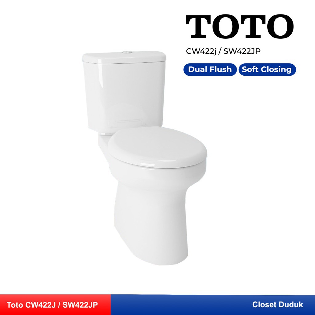 Kloset Duduk Closet Toilet Toto Cw422j Sw422jp White Plete Set Bisa Kirim Jogja Jateng Indonesia