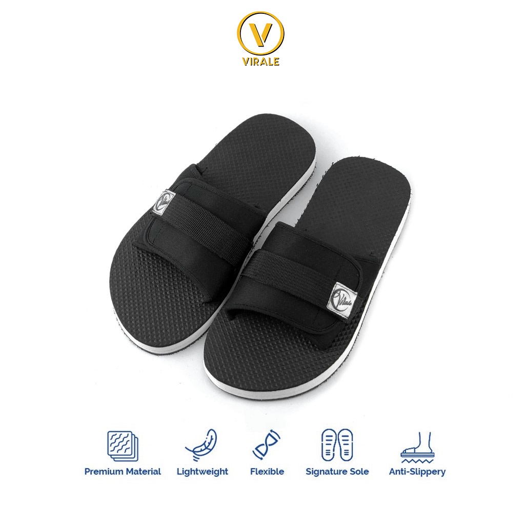 Sandal Slide Pria Virale Murah Original Model Selop Distro Terbaru TG 11 POLOS HT