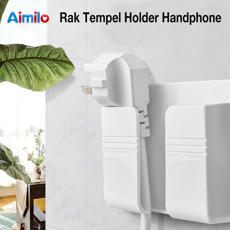 Rak Tempel Holder Handphone | Holder Tempel Dinding HP dan Remote | High Quality Phone Holder Stick on Wall | Penggenggam Handphone dengan Lem untuk Dinding dan Juga untuk Remote