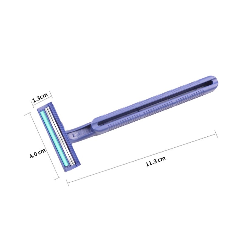 Alat Cukur Kumis 2 Mata Pisau Razor Double Blade Cukuran Bulu Jenggot Ketiak Serbaguna