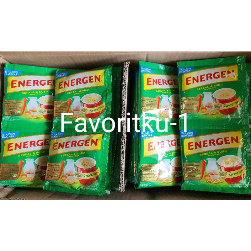 

ENERGEN Sereal Kacang Hijau 35 gr.1 Renteng Isi 10 Sachet