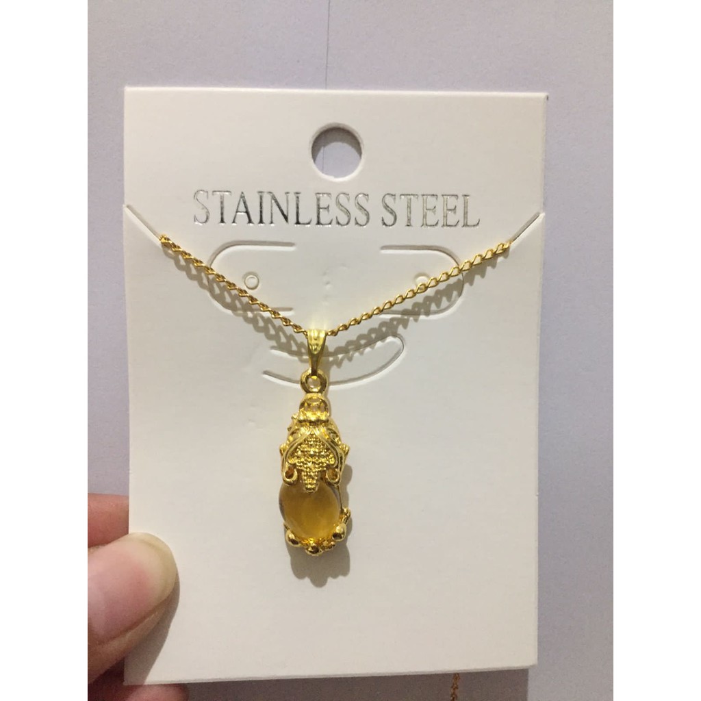 Kalung Titanium Stanless Stell liontin Berbagai Motif Kalung Mewah