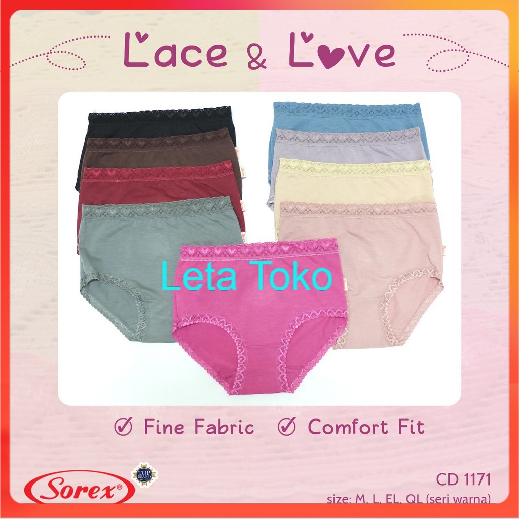 CD Sorex 1 lusin Lace and Love Celana Dalam Wanita Lusinan Underwear Cewek Sexy 1171 Murah Leta_Toko