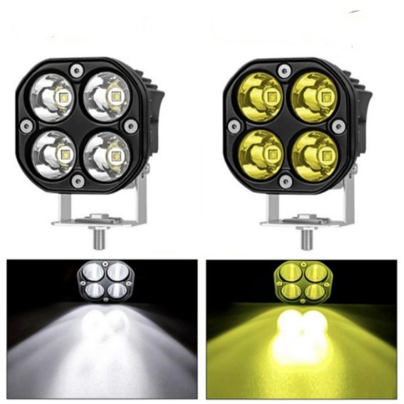 Lampu Tembak Led Sorot Cree 4 Titik Motor Mobil