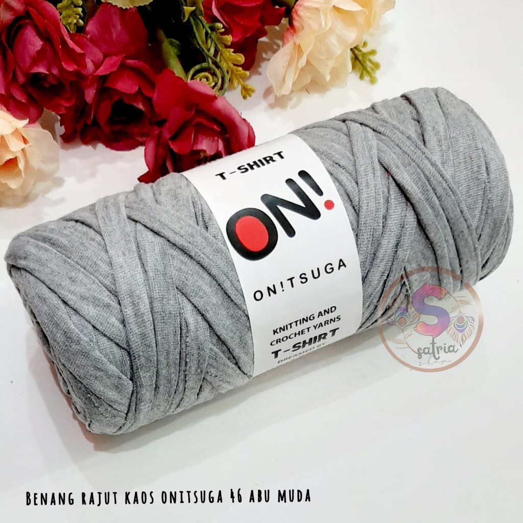Benang Rajut kaos 46 Abu Muda/Benang Rajut/Benang Onitsuga/pernak penik