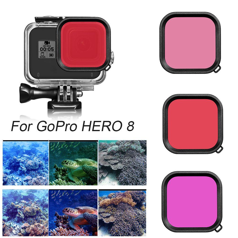 POPULAR Populer Filter Warna Set Filter Pelindung Casing Housing Polarizer Fotografi Untuk GoPro Hero8