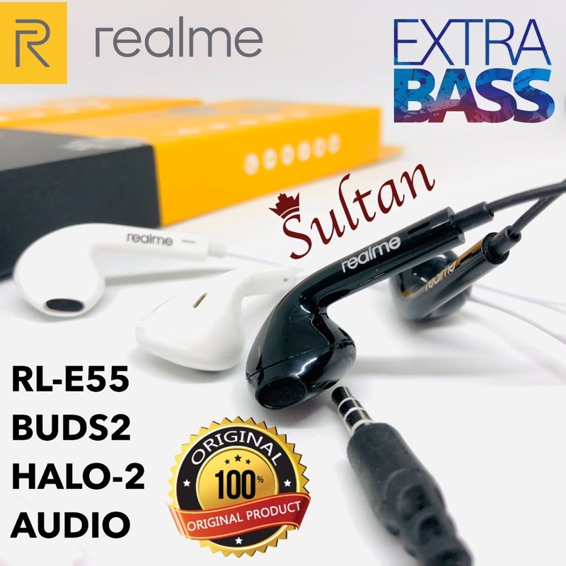 HANDSFREE REALME RL-E55 BUDS 2 HALO-2 EARPHONE REALME PROMO SEN