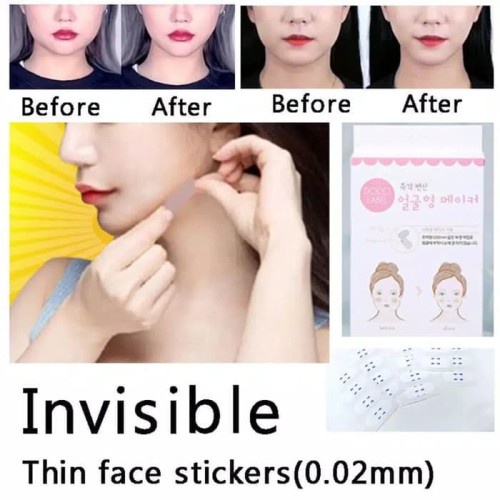 [40pcs] Takarai Selotip Penirus Wajah Tirus Tanpa Operasi - Dodo Label Stiker Korea Face Lift Tape For V Shape