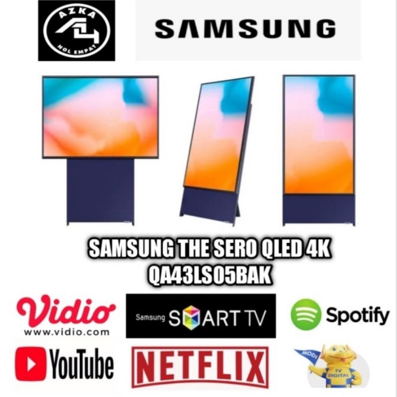 SAMSUNG THE SERO QLED 4K QA43LSO5B 43 INCH SMART TV TIZEN NEW 2022