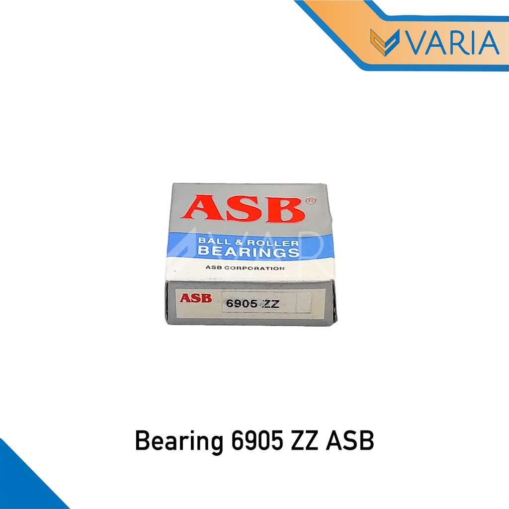 Bearing Laher 6905 ZZ Tutup Plat Besi Double ASB 25 x 42 x 9