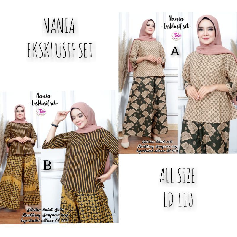 setelan kulot batik murah solo nania eksklusif batik tuman solo