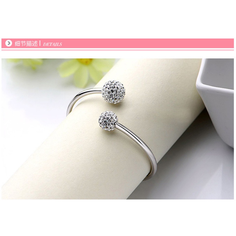 Gelang Desain Bintang Jeon Ji Hyun Bahan Stainless Steel Lapis Silver Untuk Wanita