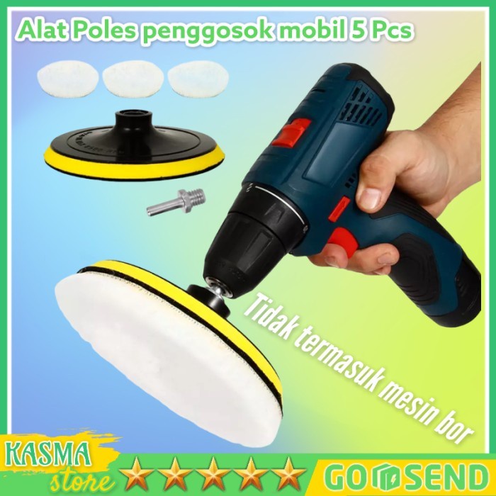 Alat poles penggosok pembersih body mobil motor car polishing 5pcs