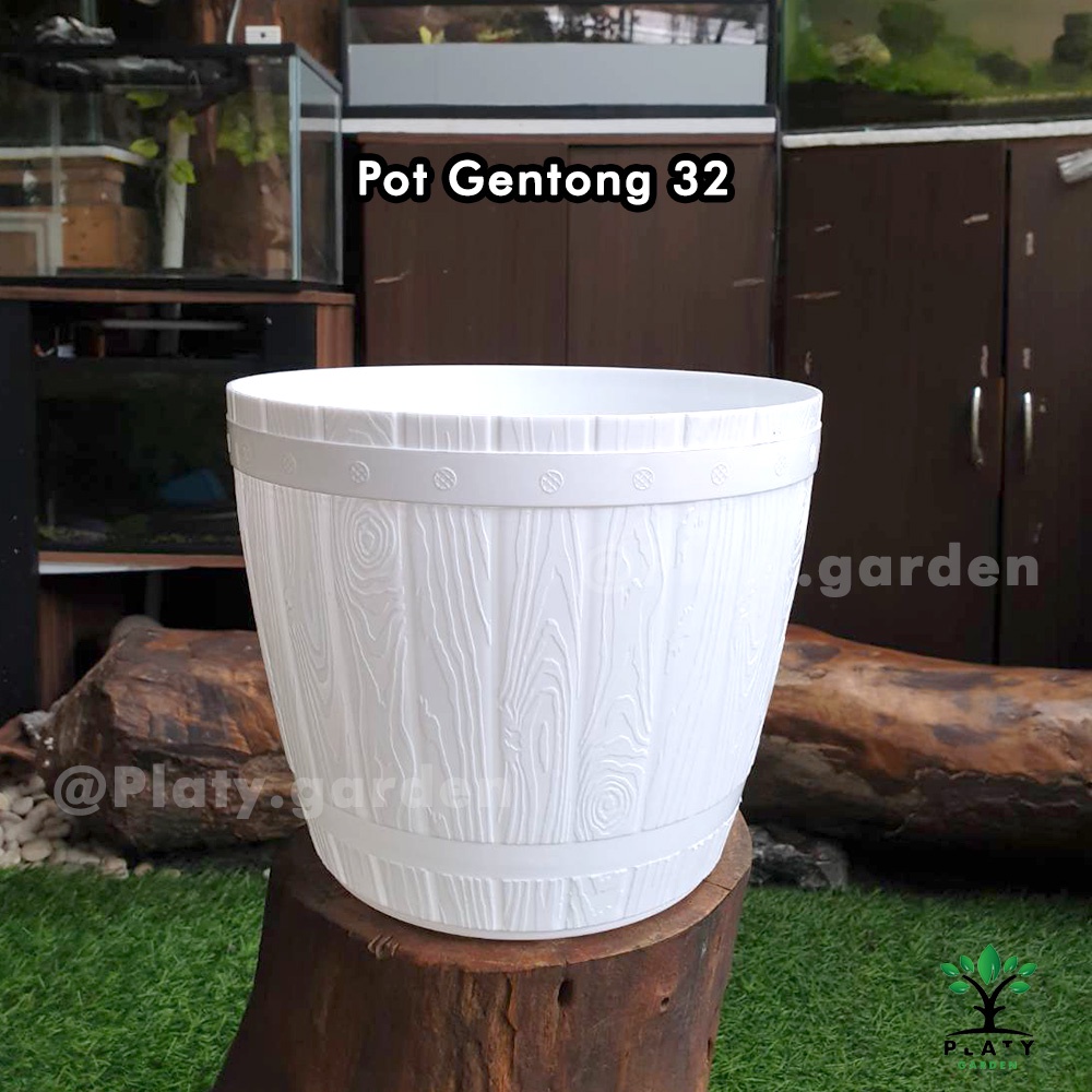 Pot Gentong Putih 27 &amp; 32 Merk Lovenia