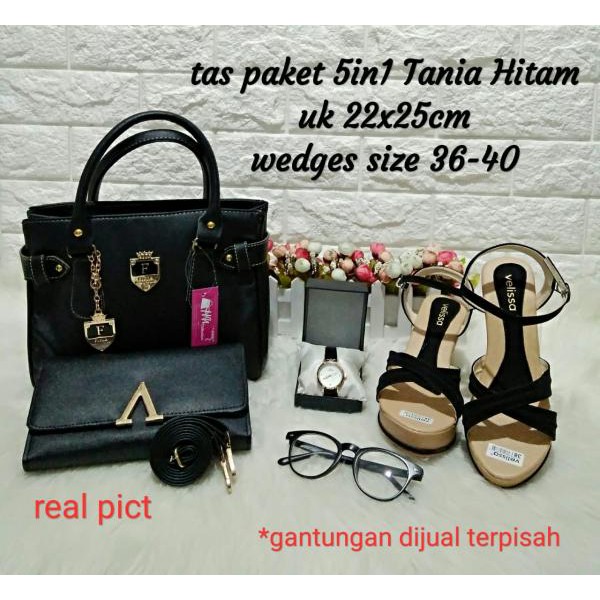 Tas Paket 5in1 Tania Wedges, Tas Seserahan
