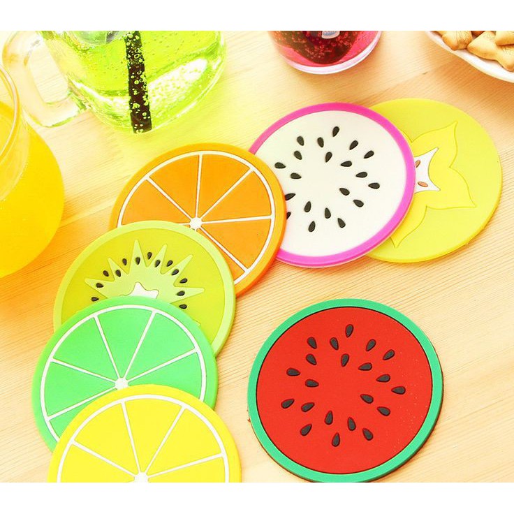 [IMPORT]TATAKAN GELAS SILICONE/ALAS GELAS BENTUK BUAH