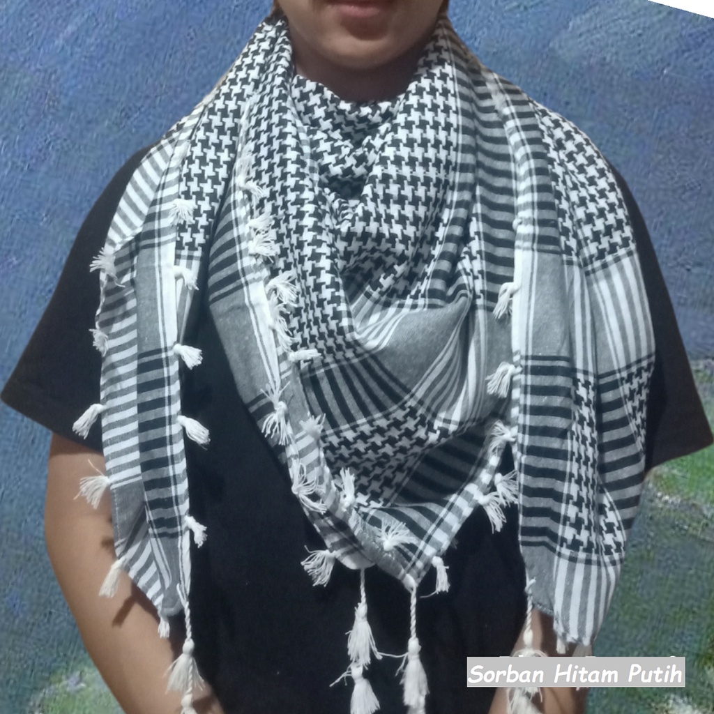 Sorban Pria Rumbai Premium Remaja Dan Dewasa / Sorban Santri Remaja atau Dewasa / Sorban Taktikal