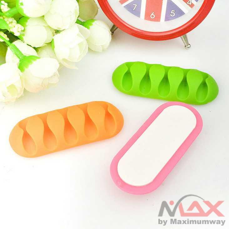 Organizer Kabel Untuk merapikan Kabel charger Headphone dan kabel lainnya Striveday Klip Kabel Organizer Cable Clip - KR-8005 Cable Winder Wire Organizer Desktop Clips Cord Management Headphone Cord Holder For iPhone Charging Data Line Protetor