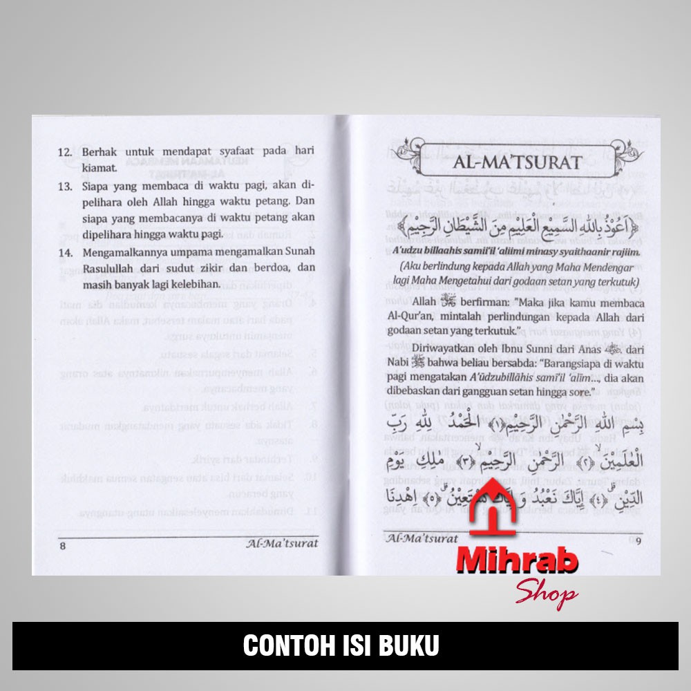 Al Matsurat Dzikir Pagi Sore Disertai Terjemah Dan Arab Latin Shopee Indonesia