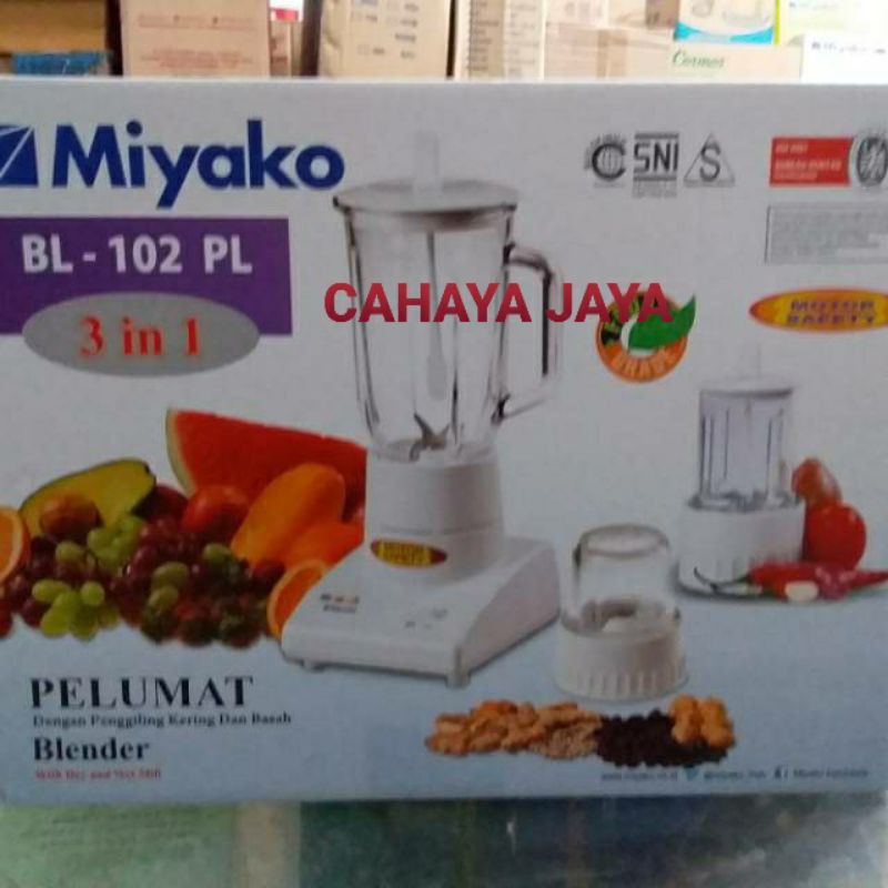 Blender miyako 102 PL / BL 102PL 3IN1 GARANSI RESMI