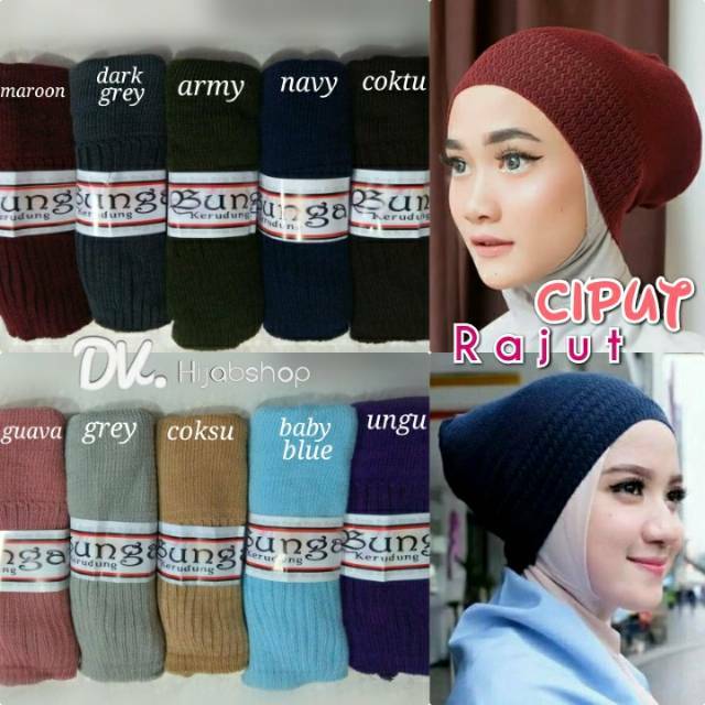 Grosir 10pcs Ciput Rajut / Kupluk Inner Rajut (10pcs)