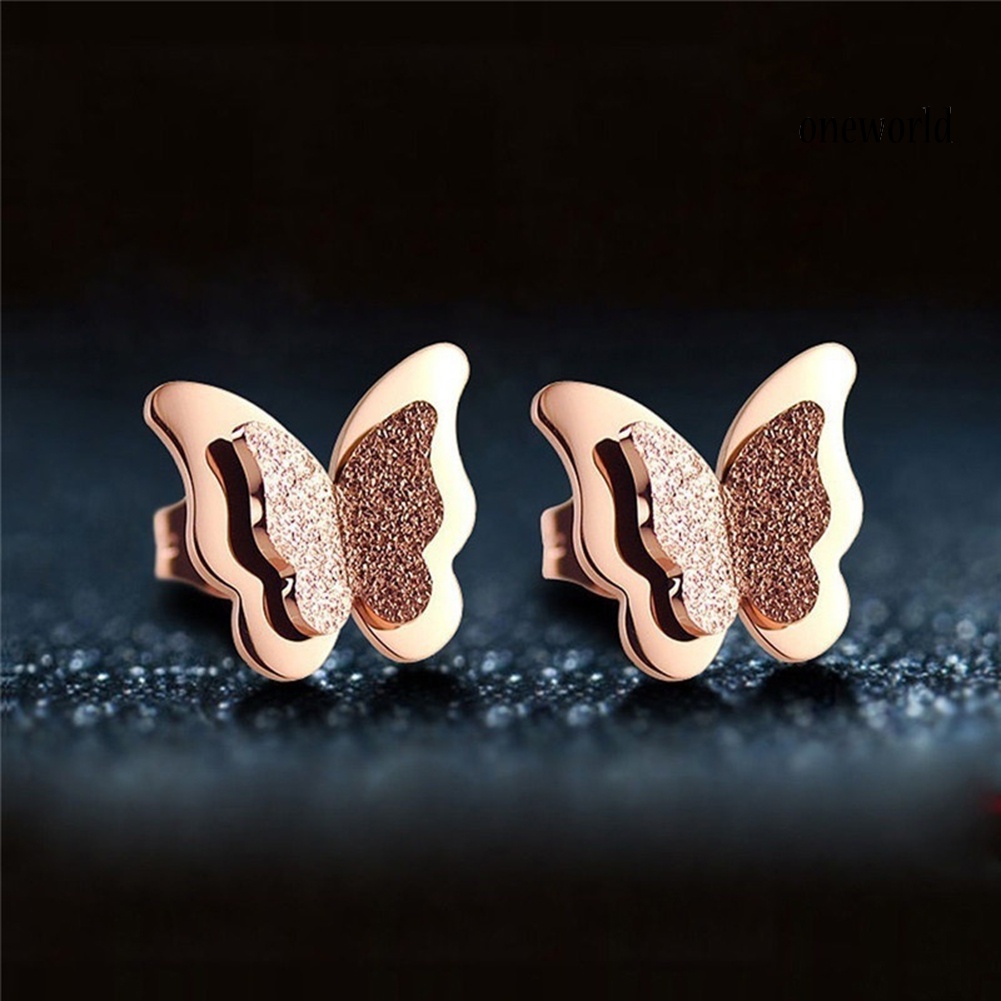 [ONE] Fashion Butterfly Women Ear Studs Earrings Evening Party Jewelry Gift Charming