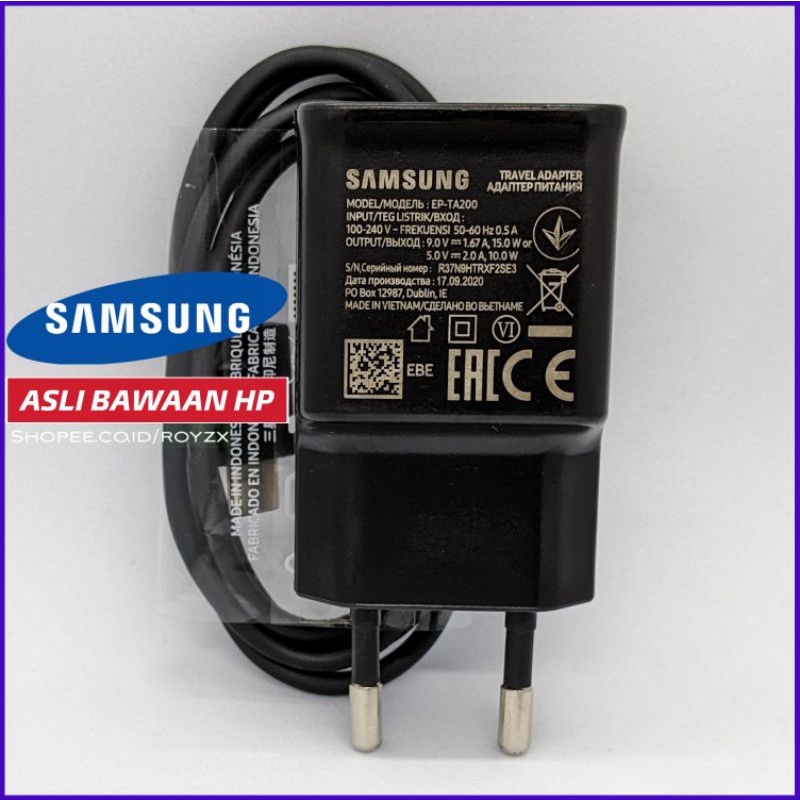 Charger Cas Casan Hp Samsung A50 A20s A52 A51 Original Type C Fast Charging Bekas Bawaan Hp