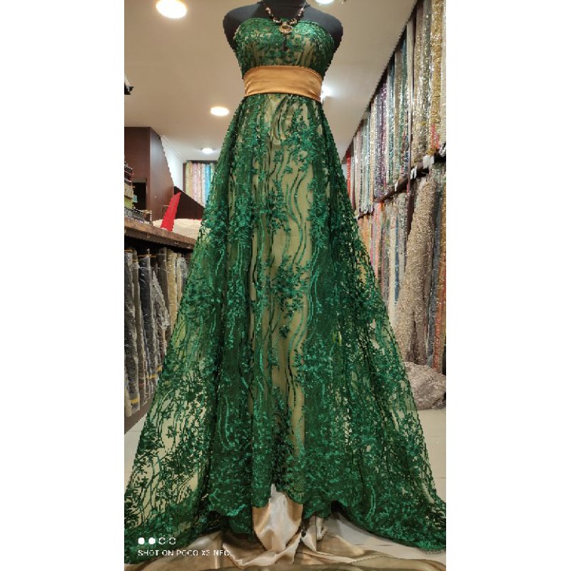 Bahan Lace Brokat Kebaya Dress Akar