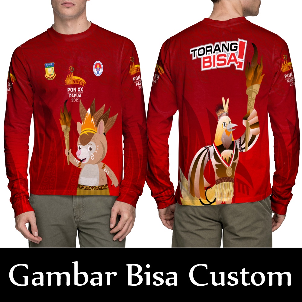 Kaos Baju Jersey PON Papua XX 2021 || Kaos Dewasa/Anak PON Papua XX 2021 Fullprint || Kaos Lengan Pa