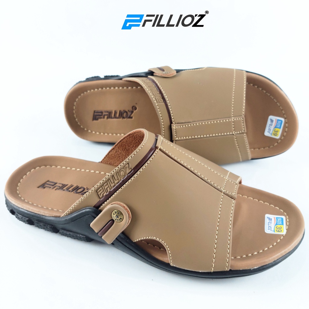 Sandal Pria Casual Kulit Simpel Elegan Original Fillioz F73