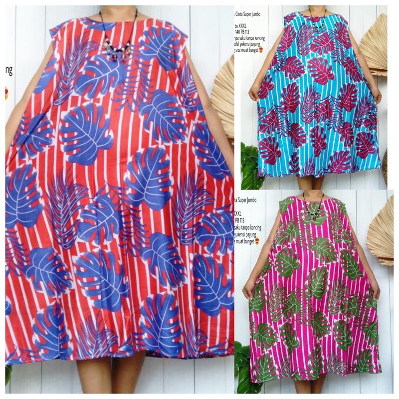 PROMO!! Daster Payung Yukensi Jumbo LD 140 BISA PILIH MOTIF/ Daster Yukensi Super Jumbo/ Daster XXXL-6