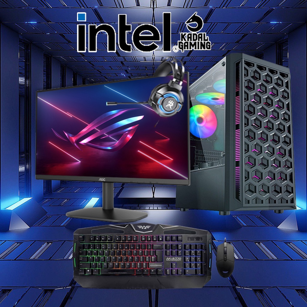 PC Gaming Intel Core i5 3470 VGA GTX 1050 Ti 4GB Paket Full set Komputer Rakitan Kantor Design Render Livestream Editing 1050Ti