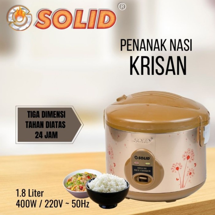 SOLID Rice Cooker 1.8 Liter RC 399 Krisan / Magic Com - Garansi 1 Tahun
