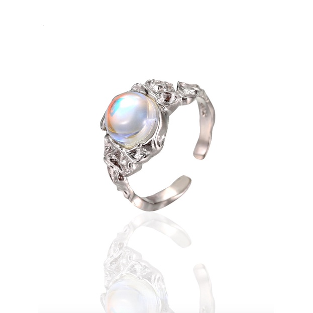 Cincin Batu Opal adjustable Untuk unisex