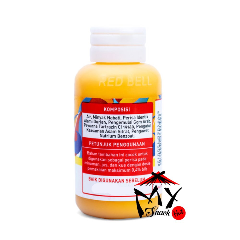 RED BELL PASTA DURIAN KUNING 55ML - RED BEL PERISA SIRUP DUREN REDBEL PERASA ES MINUMAN PUDDING HALAL